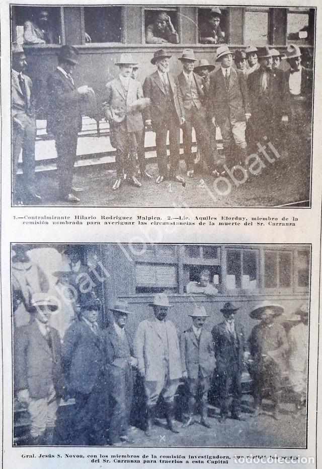 Poster collecting: CARTEL ANTIGUO ORIGINAL DE NOTA ANTIGUA COMISION INVESTIGADORA ASESINATO DE VENUSTIANO CARRANZA 1920