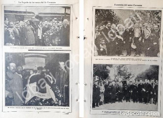 Poster collecting: CARTEL ANTIGUO ORIGINAL DE NOTA ANTIGUA FUNERALES DE D. VENUSTIANO CARRANZA 1920