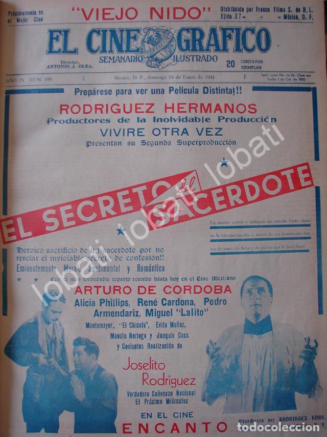 Sammeln von Plakaten: CARTEL ANTIGUO ORIGINAL DE ESTRENO DE LA PELICULA EL SECRETO DEL SACERDOTE 1941