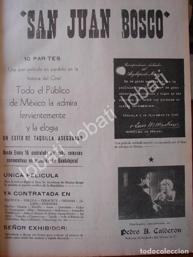 Sammeln von Plakaten: CARTEL ANTIGUO ORIGINAL DE PELICULA SAN JUAN BOSCO 1941, AVALADA POR ARZOBISPO DE MEXICO /V2