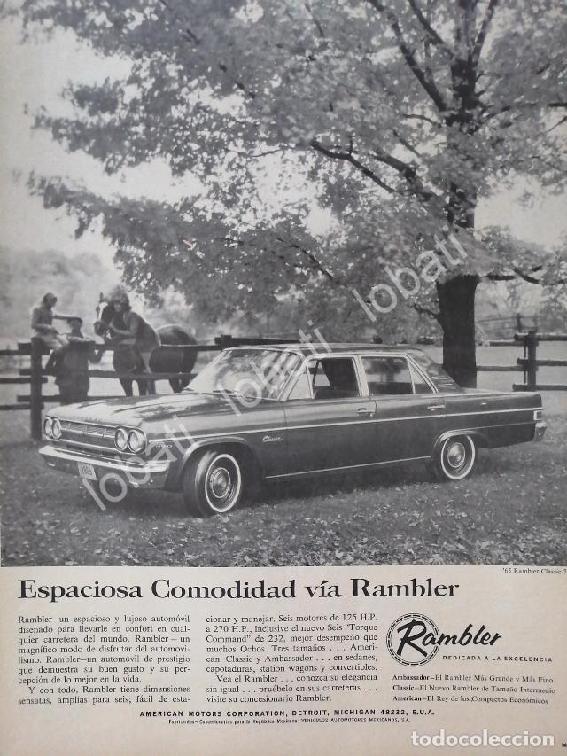 Sammeln von Plakaten: CARTEL ANTIGUO ORIGINAL DE AUTOS RAMBLER CLASSIC 770 1965 /N92