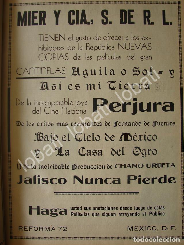 Sammeln von Plakaten: CARTEL ANTIGUO ORIGINAL DE PRODUCTORA FERNANDO MIER Y CIA 1941