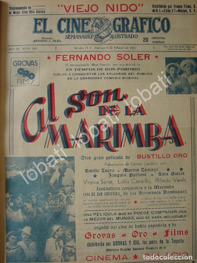 Sammeln von Plakaten: CARTEL ANTIGUO ORIGINAL DE PUBLICIDAD DE LA PELICULA AL SON DE LA MARIMBA 1941