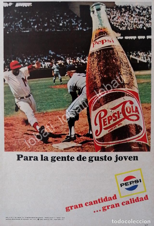 Sammeln von Plakaten: CARTEL ANTIGUO ORIGINAL DE MINI CARTEL PEPSI 1966 BEISBOL /L50