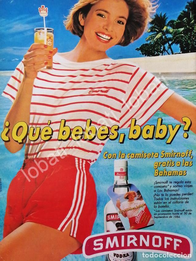 Sammeln von Plakaten: CARTEL ANTIGUO ORIGINAL DE VODKA SMIRNOFF 1980s /V319