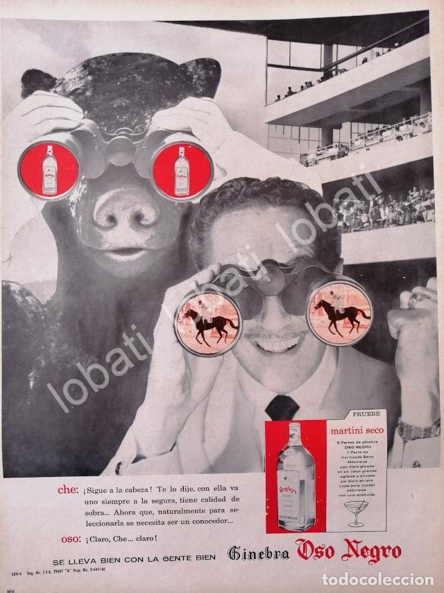 Colecionismo de cartazes: CARTEL ANTIGUO ORIGINAL DE JORGE EL CHE REYES Y GINEBRA OSO NEGRO 1960 /V329