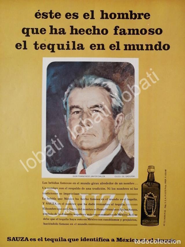 Colecionismo de cartazes: CARTEL ANTIGUO ORIGINAL DE FRANCISCO JAVIER SAUZA Y SU TEQUILA 1968 /V342
