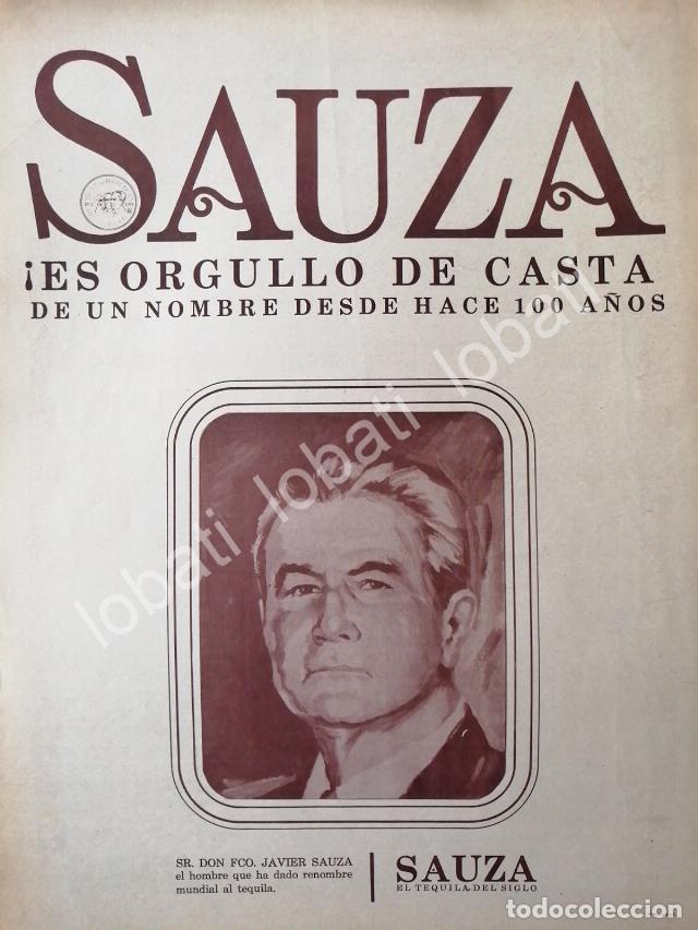 Colecionismo de cartazes: CARTEL ANTIGUO ORIGINAL DE TEQUILA SAUZA 100 ANIVERSARIO Y DON. JAVIER SAUZA /V345