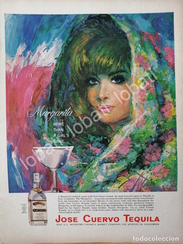 Poster collecting: CARTEL ANTIGUO ORIGINAL DE TEQUILA JOSE CUERVO , DIBUJO DE SAM KATZ 1965 MUY RARO