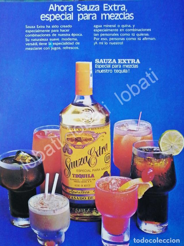 Poster collecting: CARTEL ANTIGUO ORIGINAL DE TEQUILA SAUZA EXTRA 1977s /351