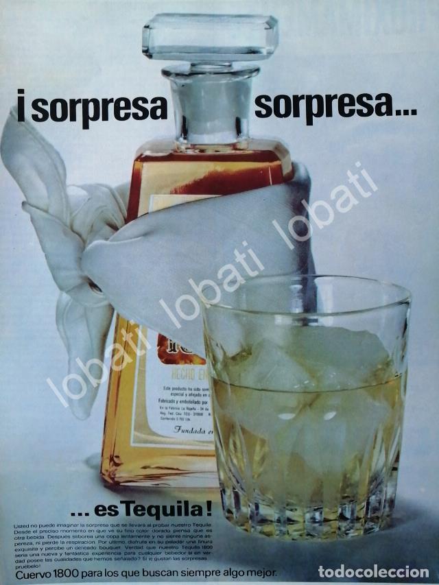 Poster collecting: CARTEL ANTIGUO ORIGINAL DE TEQUILA CUERVO 1800 1969 /355