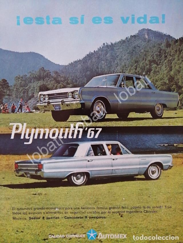 Sammeln von Plakaten: CARTEL ANTIGUO ORIGINAL DE AUTOS CHRYSLER DODGE PLYMOUTH 1967 /147