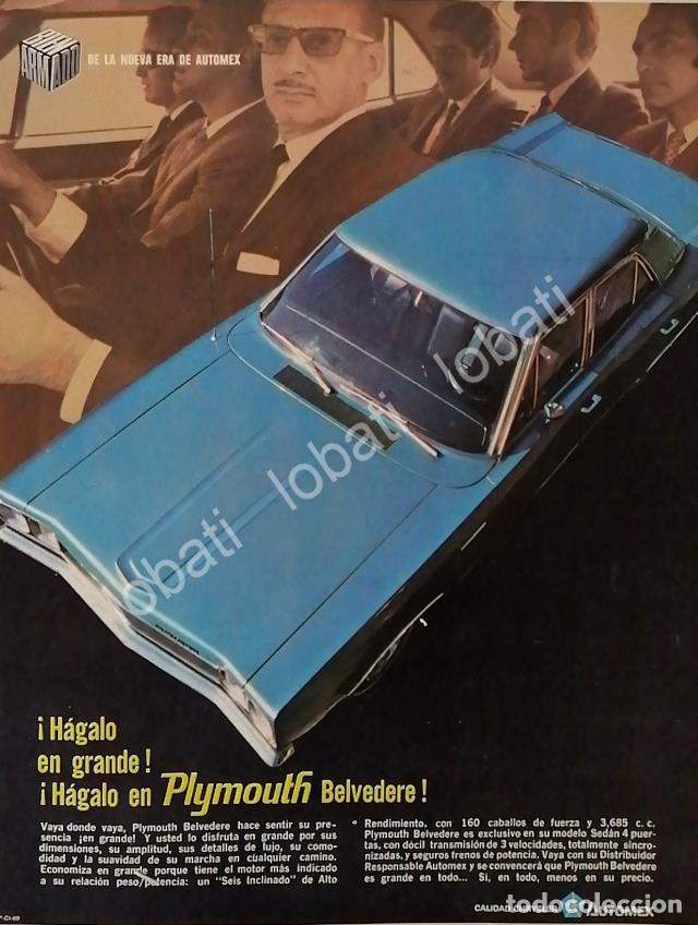 Sammeln von Plakaten: CARTEL ANTIGUO ORIGINAL DE AUTOS CHRYSLER PLYMOUTH BELVEDERE 1969 /148