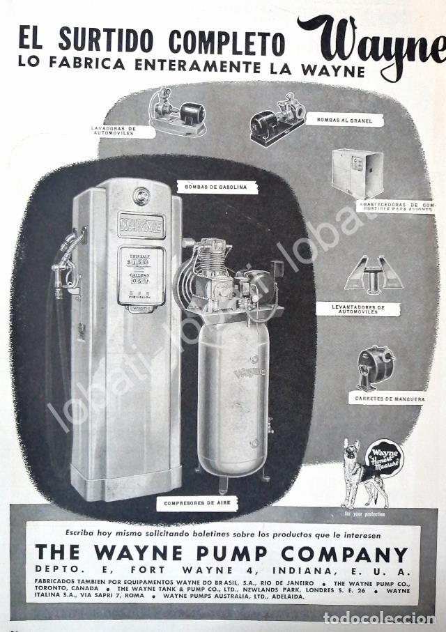 Sammeln von Plakaten: CARTEL ANTIGUO ORIGINAL DE BOMBAS DE GASOLINA WAYNE 1949 /26