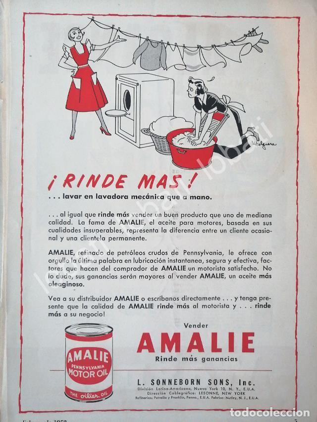 Sammeln von Plakaten: CARTEL ANTIGUO ORIGINAL DE LUBRICANTES AMALIE CON DIBUJO DE JESUS HELGUERA 1952 /34
