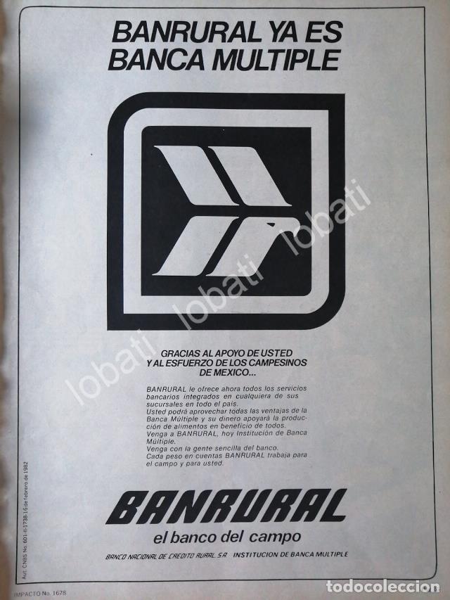 Sammeln von Plakaten: CARTEL ANTIGUO ORIGINAL DE BANCO BANRURAL 1982 /122