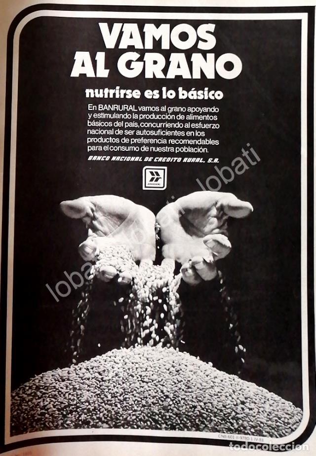 Sammeln von Plakaten: CARTEL ANTIGUO ORIGINAL DE BANCO BANRURAL 1981 /123