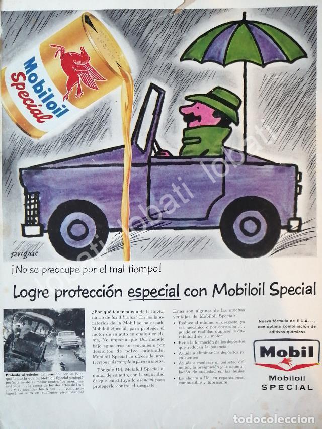 Sammeln von Plakaten: CARTEL ANTIGUO ORIGINAL DE LUBRICANTES MOBIL OIL Y DIBUJO DE RAYMOND SAVIGNAC 1950s /36