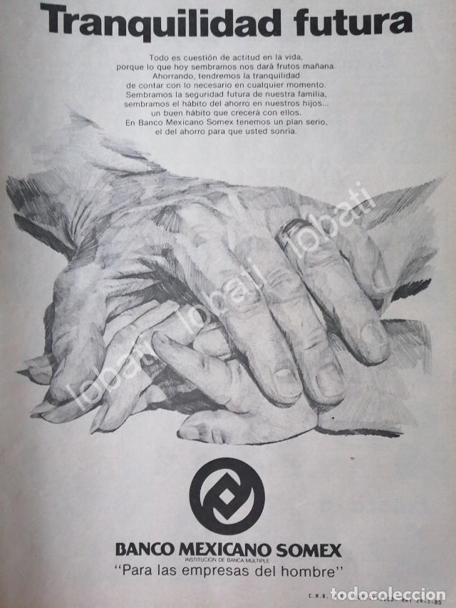 Sammeln von Plakaten: CARTEL ANTIGUO ORIGINAL DE BANCO MEXICANO SOMEX 1980 /133