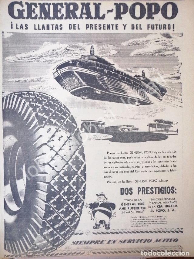 Sammeln von Plakaten: CARTEL ANTIGUO ORIGINAL DE LLANTAS GENERAL POPO 1947 /48