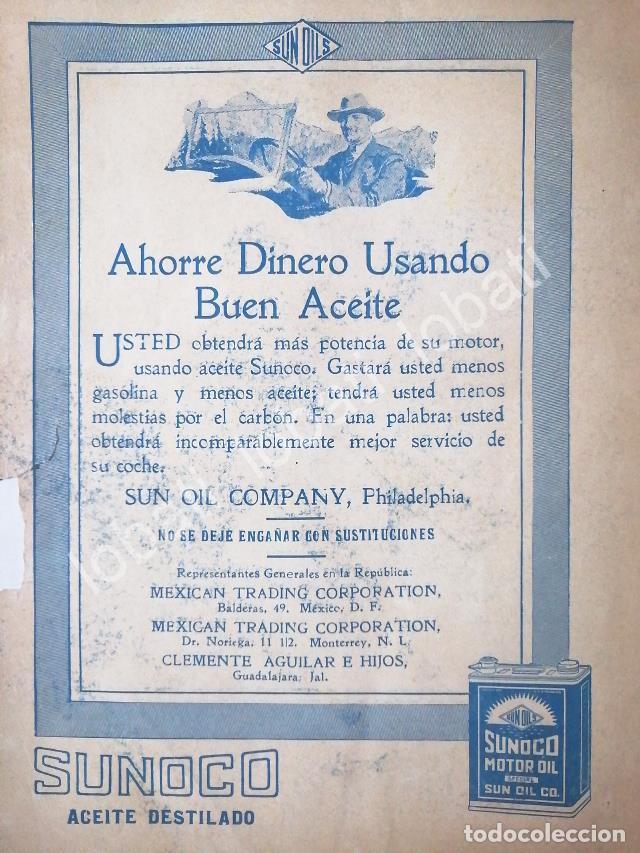 Sammeln von Plakaten: CARTEL ANTIGUO ORIGINAL DE ACEITE LUBRICANTE SUNOCO 1922 /A54