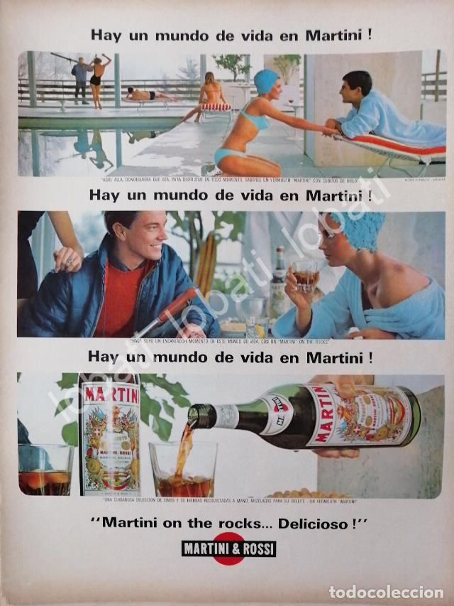 Sammeln von Plakaten: CARTEL ANTIGUO ORIGINAL DE VINOS MARTINI VERMOUTH 1960s /370
