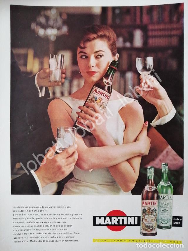 Sammeln von Plakaten: CARTEL ANTIGUO ORIGINAL DE VINOS MARTINI VERMOUTH 1960s /375