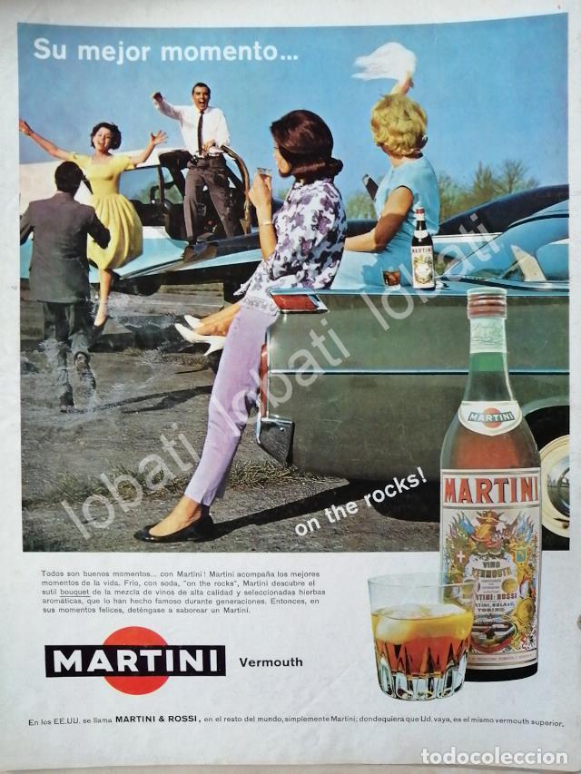 Sammeln von Plakaten: CARTEL ANTIGUO ORIGINAL DE VINOS MARTINI VERMOUTH 1960s /374