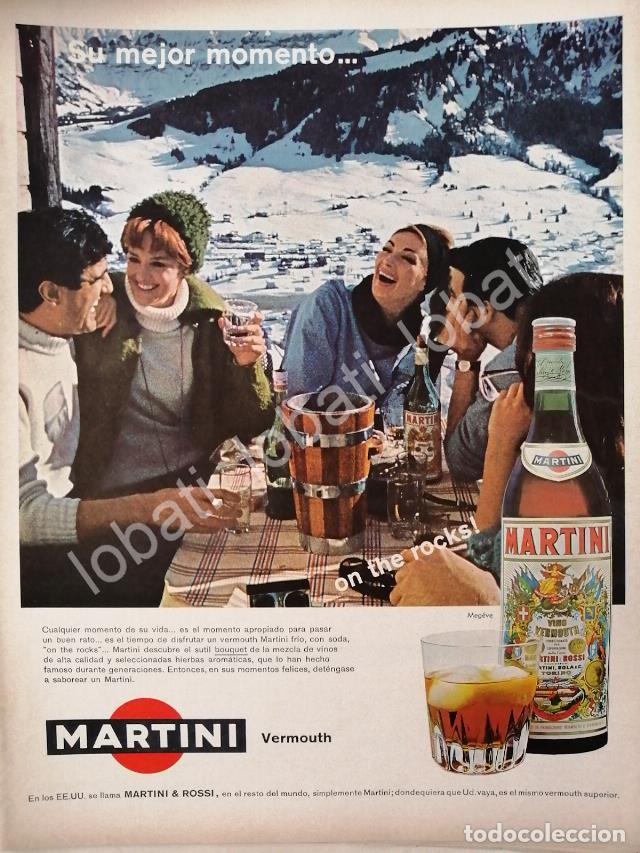 Sammeln von Plakaten: CARTEL ANTIGUO ORIGINAL DE VINOS MARTINI VERMOUTH 1960s /373