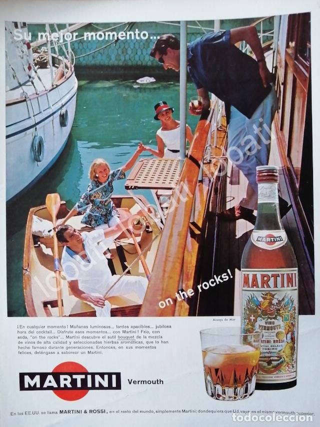 Sammeln von Plakaten: CARTEL ANTIGUO ORIGINAL DE VINOS MARTINI VERMOUTH 1960s /380