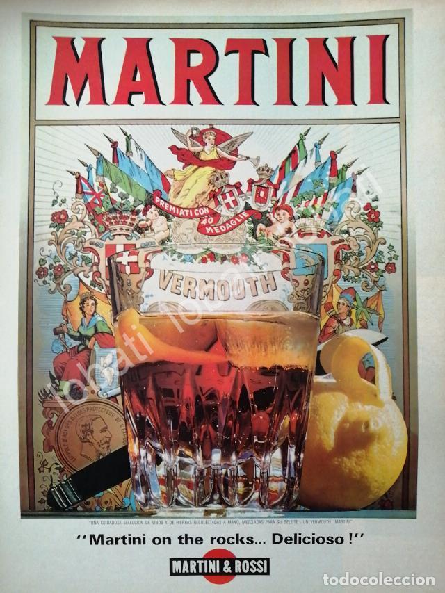 Sammeln von Plakaten: CARTEL ANTIGUO ORIGINAL DE VINOS MARTINI VERMOUTH 1960s /378
