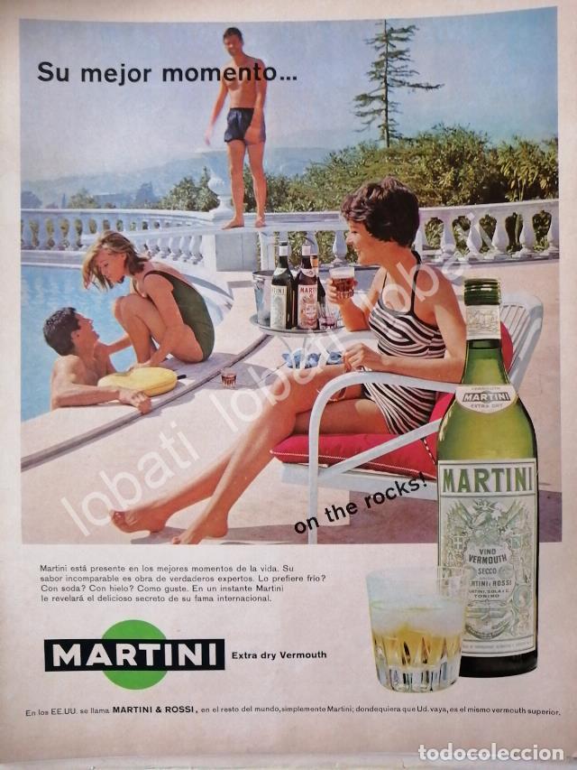 Sammeln von Plakaten: CARTEL ANTIGUO ORIGINAL DE VINOS MARTINI VERMOUTH 1960s /384