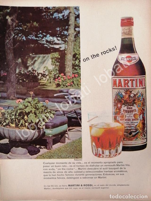 Sammeln von Plakaten: CARTEL ANTIGUO ORIGINAL DE VINOS MARTINI VERMOUTH 1960s /383