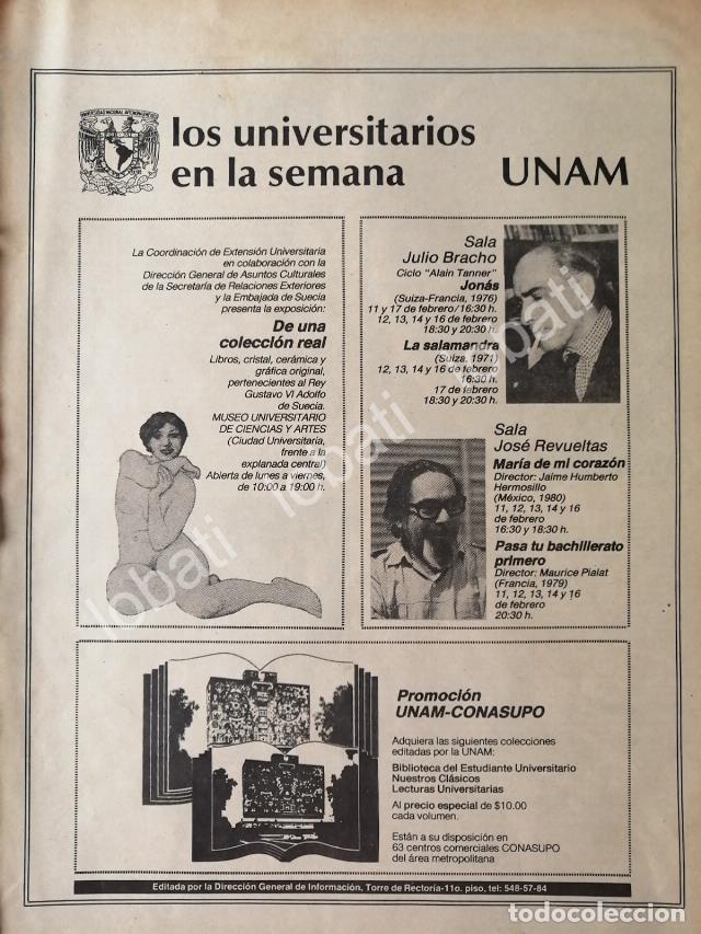 Poster collecting: CARTEL ANTIGUO ORIGINAL DE UNAM EVENTOS DE TEATRO Y CULTURALES 1981 /14