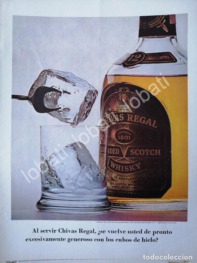 Poster collecting: CARTEL ANTIGUO ORIGINAL DE VINOS WHISKY CHIVAS REGAL 1960s /408