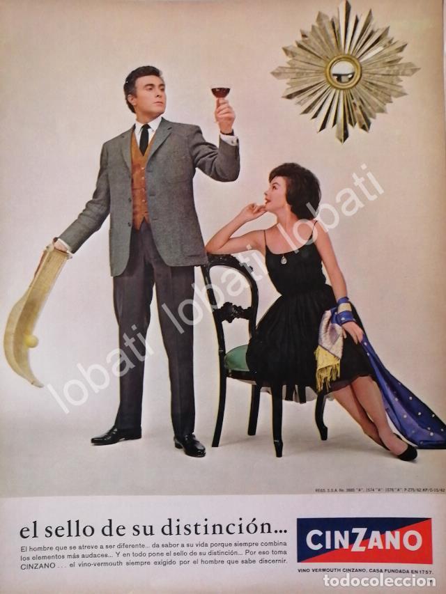 Poster collecting: CARTEL ANTIGUO ORIGINAL DE GUILLERMO MURRAY Y VINOS CINZANO VERMOUTH 1960s /414 FEP