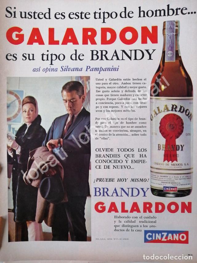 Poster collecting: CARTEL ANTIGUO ORIGINAL DE SILVANA PAMPANINI Y VINOS GALARDON CINZANO 1960s /415 FEP