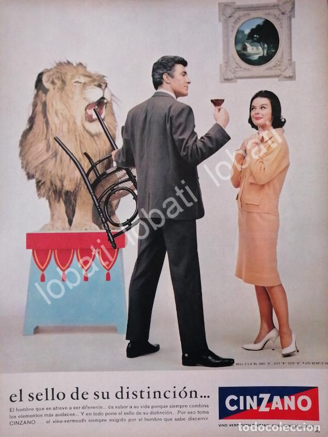 Poster collecting: CARTEL ANTIGUO ORIGINAL DE GUILLERMO MURRAY Y VINOS CINZANO VERMOUTH 1960s /413 FEP