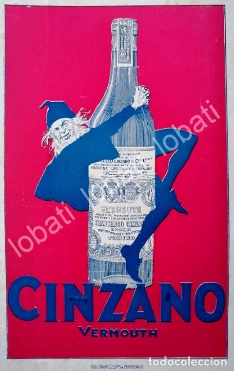 Poster collecting: CARTEL ANTIGUO ORIGINAL DE VINOS CINZANO VERMOUTH A&Ntilde;OS 20s /425