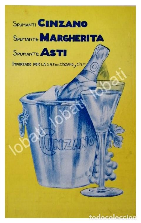 Poster collecting: CARTEL ANTIGUO ORIGINAL DE VINOS CINZANO VERMOUTH A&Ntilde;OS 20s /428