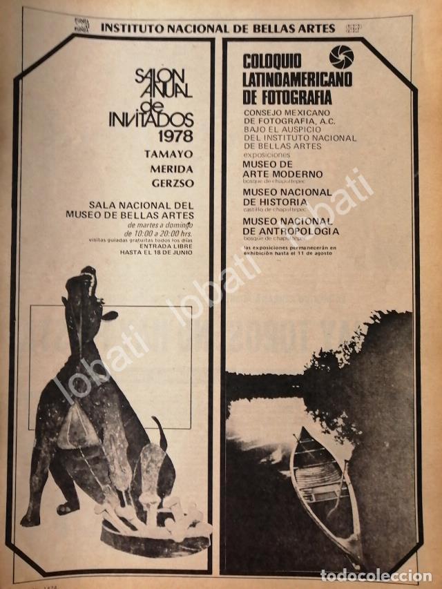 Sammeln von Plakaten: CARTEL ANTIGUO ORIGINAL DE INBA. COLOQUIO LATINOAMERICANO DE FOTOGRAFIA 1978 Y MAS