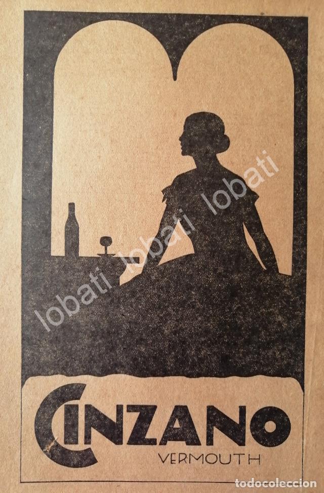 Sammeln von Plakaten: CARTEL ANTIGUO ORIGINAL DE VINOS CINZANO VERMOUTH A&Ntilde;OS 20s /444