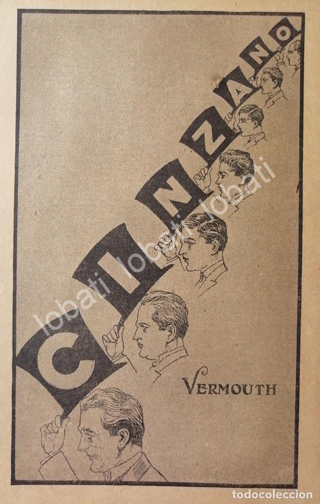 Sammeln von Plakaten: CARTEL ANTIGUO ORIGINAL DE VINOS CINZANO VERMOUTH A&Ntilde;OS 20s /445