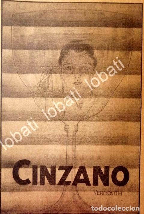 Sammeln von Plakaten: CARTEL ANTIGUO ORIGINAL DE VINOS CINZANO VERMOUTH A&Ntilde;OS 20s /448