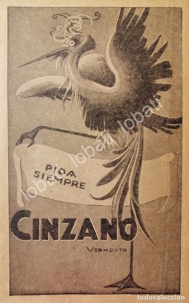 Sammeln von Plakaten: CARTEL ANTIGUO ORIGINAL DE AFICHE ART NOUVEAU VINOS CINZANO 1920s /453