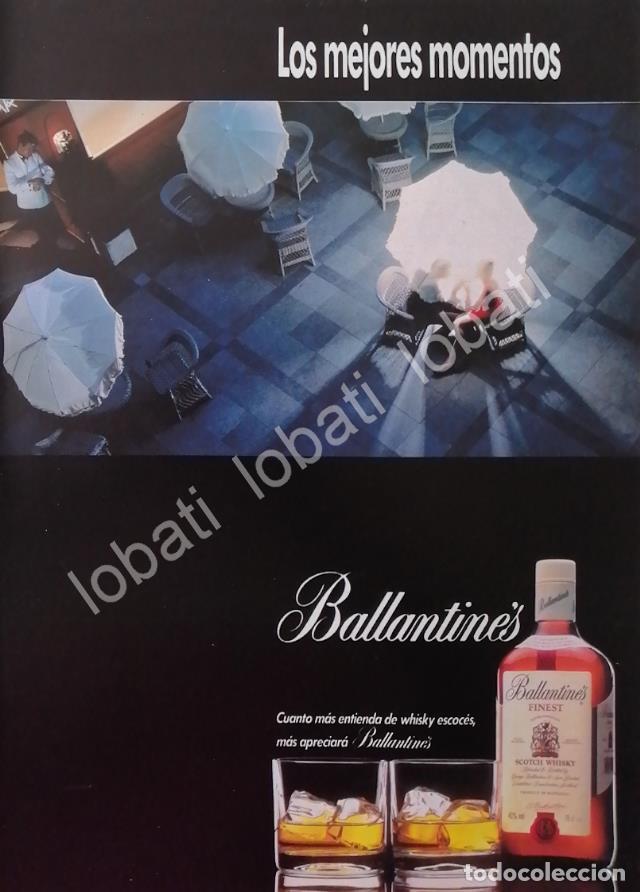 Coleccionismo de carteles: CARTEL ANTIGUO ORIGINAL DE VINOS WHISKY BALLANTINES 1980s /473