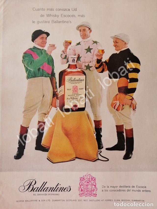 Coleccionismo de carteles: CARTEL ANTIGUO ORIGINAL DE VINOS WHISKY BALLANTINES 1960 /471