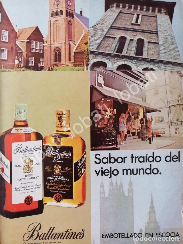 Coleccionismo de carteles: CARTEL ANTIGUO ORIGINAL DE VINOS WHISKY BALLANTINES 1970s /487