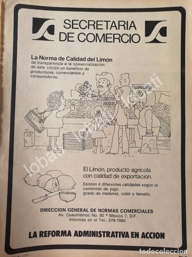 Collezionismo di affissi: CARTEL ANTIGUO ORIGINAL DE SECRETARIA DE COMERCIO 1980 CALIDAD DEL LIMON /23