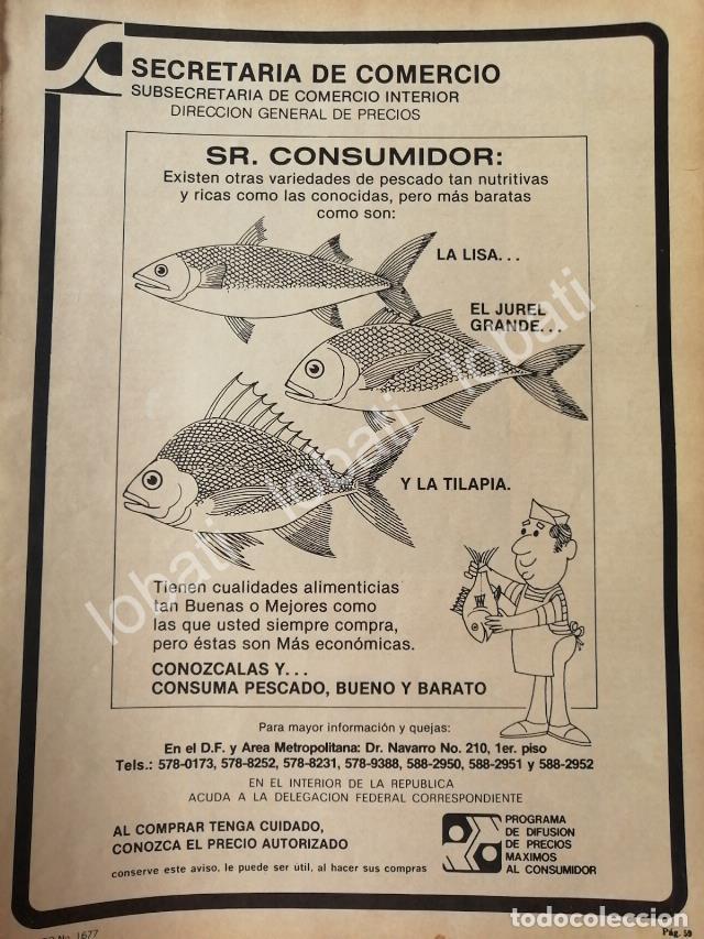 Collezionismo di affissi: CARTEL ANTIGUO ORIGINAL DE SECRETARIA DE COMERCIO 1980 PRECIOS DE PESCADO /22